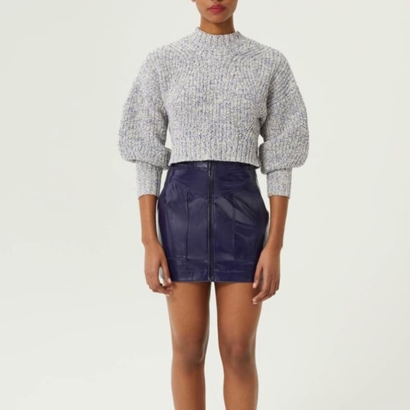 Rebeca Minkoff Marguerite Front Zipper High Waist Mini Skirt Size 2 - Picture 2 of 9